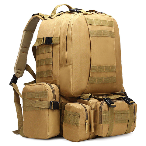 Bolsas personalizadas al por mayor con tem&aacute;tica militar, mochilas t&aacute;cticas, mochilas de escalada al aire libre de gran capacidad, juegos de campamento multifuncionales, mochilas combinadas