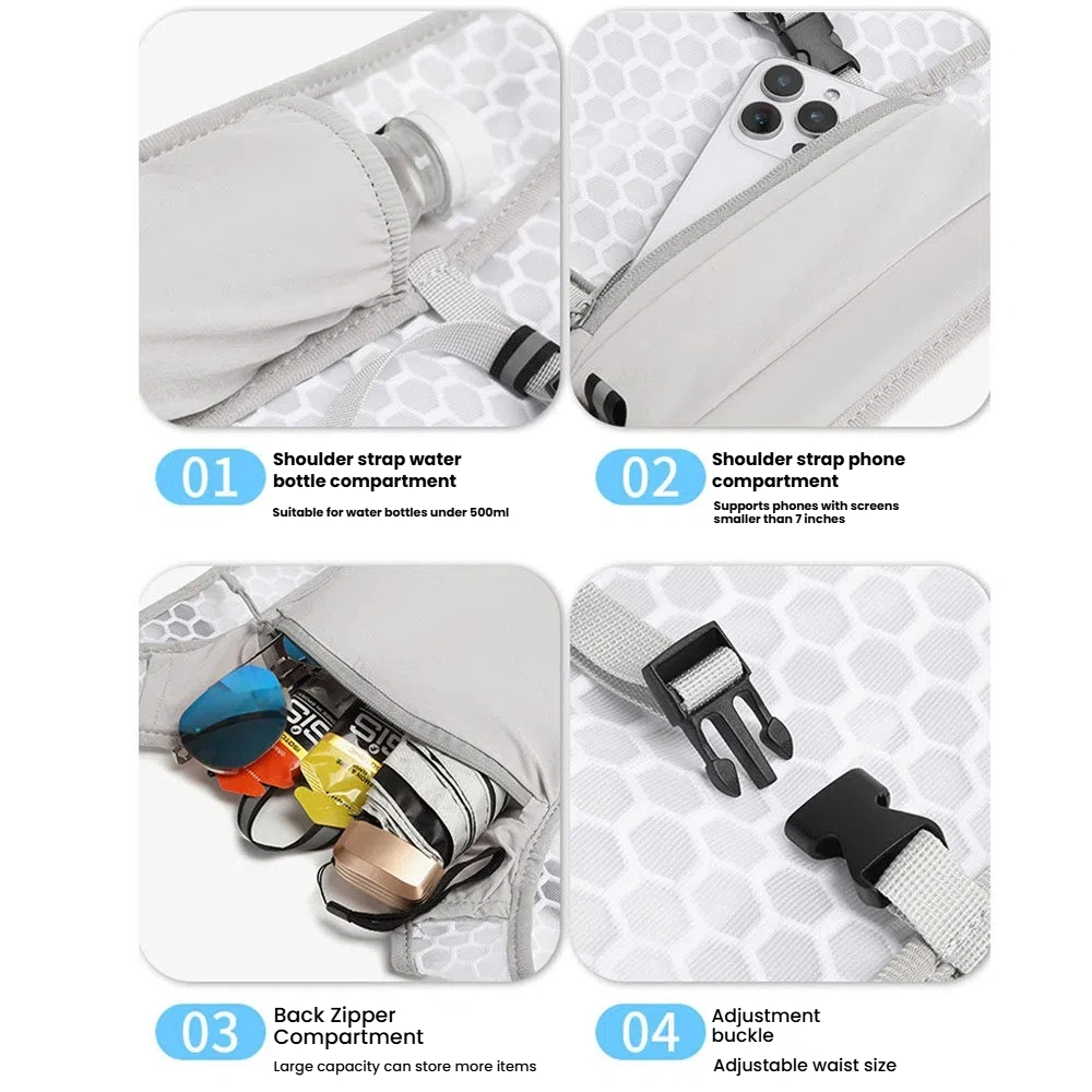 Bolsa para chaqueta de monta&ntilde;ismo al aire libre, bolsa para tel&eacute;fono para correr, bolsa para chaleco de senderismo y ciclismo
