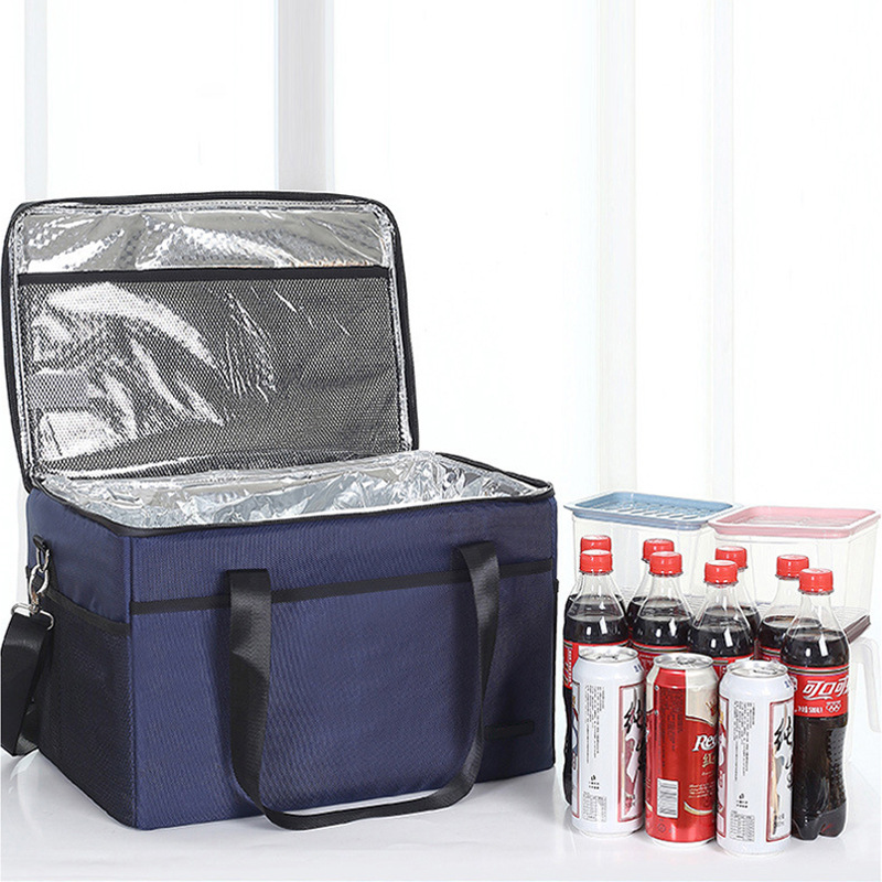 Bolsa de hielo de tela Oxford, bolsa de Picnic port&aacute;til para cerveza, bolsa grande y gruesa para mantenimiento de alimentos frescos, bolsa aislante de papel de aluminio, bolsa aislante para veh&iacute;culos