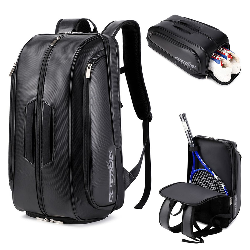 Mochila para deportes informales al aire libre, impermeable, de gran capacidad, para entrenamiento de tenis y b&aacute;dminton, paquete de raqueta Pickleball